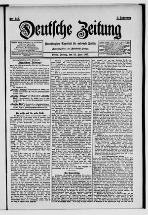 Deutsche Zeitung vom 22.06.1900