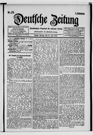 Deutsche Zeitung vom 27.07.1900