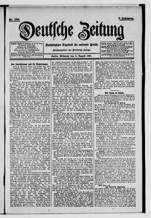 Deutsche Zeitung on Aug 8, 1900