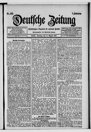 Deutsche Zeitung vom 14.08.1900