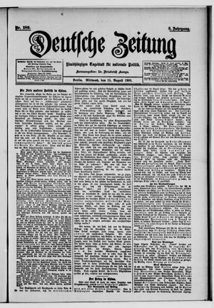 Deutsche Zeitung vom 15.08.1900