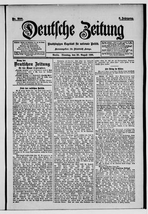 Deutsche Zeitung vom 28.08.1900