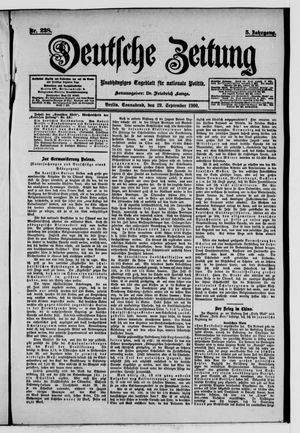 Deutsche Zeitung vom 29.09.1900