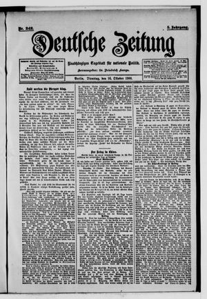 Deutsche Zeitung vom 16.10.1900