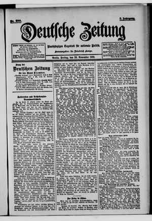 Deutsche Zeitung on Nov 30, 1900