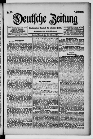 Deutsche Zeitung vom 13.02.1901