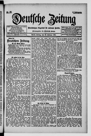 Deutsche Zeitung vom 22.02.1901