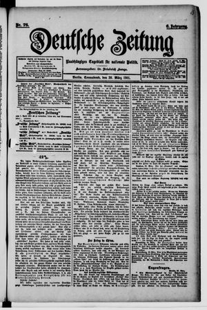 Deutsche Zeitung on Mar 30, 1901