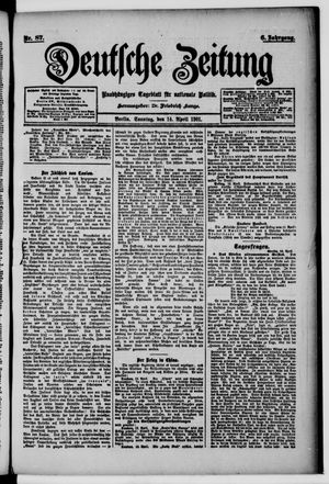 Deutsche Zeitung vom 14.04.1901
