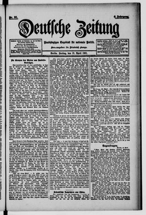 Deutsche Zeitung on Apr 19, 1901