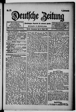 Deutsche Zeitung on Apr 27, 1901