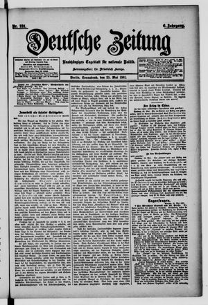 Deutsche Zeitung vom 25.05.1901