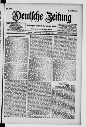 Deutsche Zeitung vom 01.08.1901