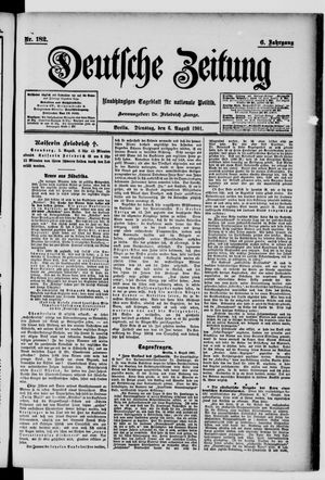 Deutsche Zeitung vom 06.08.1901