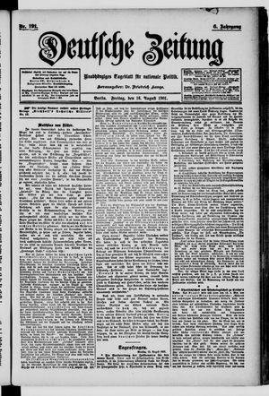 Deutsche Zeitung vom 16.08.1901