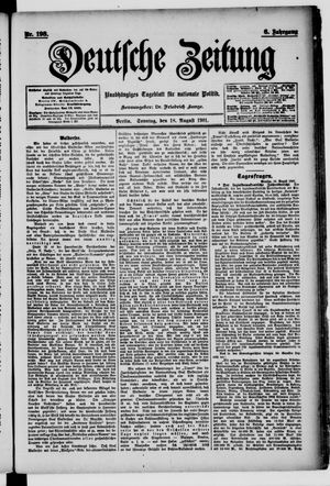 Deutsche Zeitung vom 18.08.1901