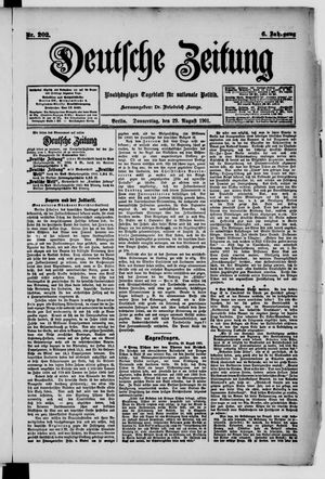 Deutsche Zeitung vom 29.08.1901