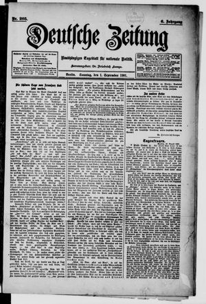 Deutsche Zeitung vom 01.09.1901