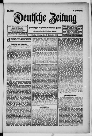 Deutsche Zeitung vom 06.09.1901