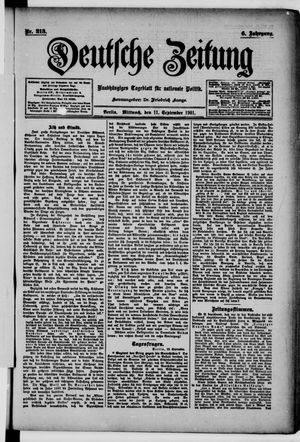 Deutsche Zeitung vom 11.09.1901