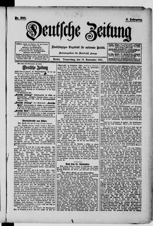 Deutsche Zeitung vom 19.09.1901