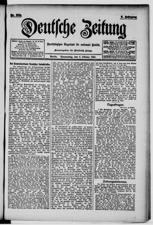 Deutsche Zeitung on Oct 3, 1901