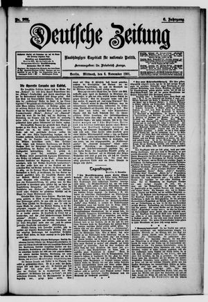 Deutsche Zeitung vom 06.11.1901