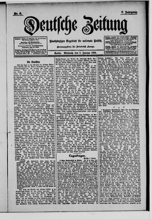 Deutsche Zeitung vom 08.01.1902