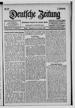 Deutsche Zeitung vom 12.01.1902