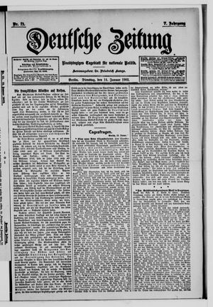 Deutsche Zeitung vom 14.01.1902