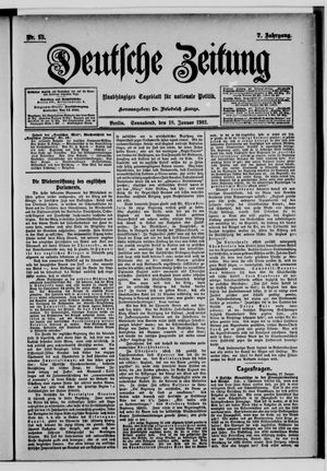 Deutsche Zeitung vom 18.01.1902