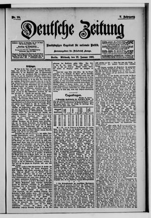 Deutsche Zeitung vom 22.01.1902