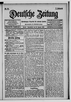 Deutsche Zeitung vom 25.01.1902