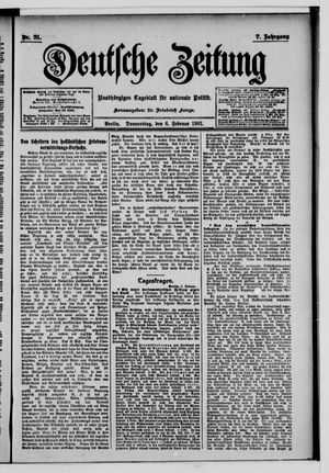 Deutsche Zeitung vom 06.02.1902