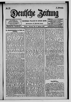 Deutsche Zeitung vom 11.02.1902