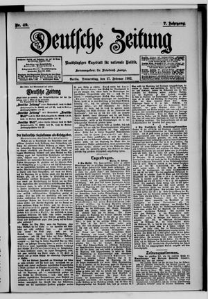 Deutsche Zeitung vom 27.02.1902