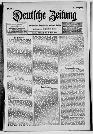 Deutsche Zeitung on Apr 2, 1902
