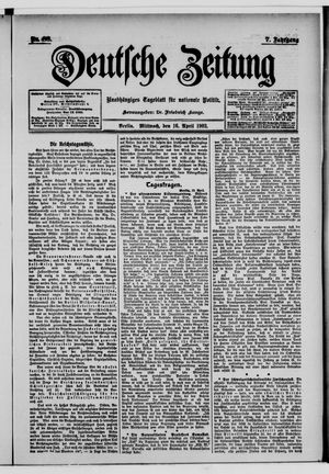 Deutsche Zeitung vom 16.04.1902