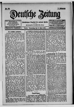 Deutsche Zeitung vom 17.04.1902