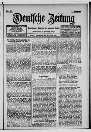 Deutsche Zeitung vom 24.04.1902