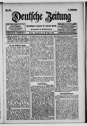 Deutsche Zeitung vom 26.04.1902