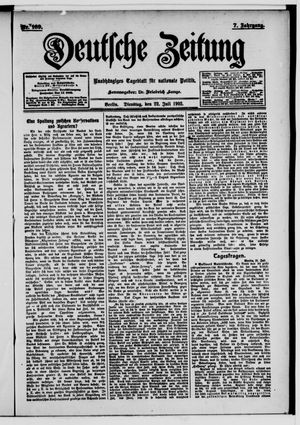 Deutsche Zeitung on Jul 22, 1902
