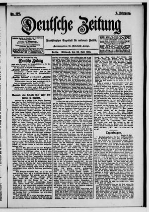 Deutsche Zeitung vom 23.07.1902