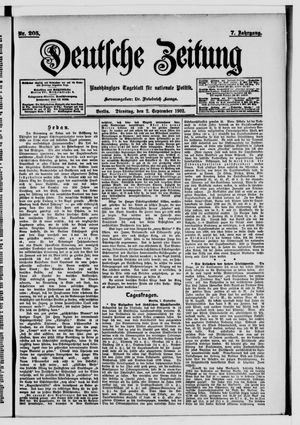 Deutsche Zeitung on Sep 2, 1902