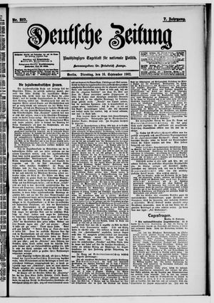 Deutsche Zeitung vom 16.09.1902