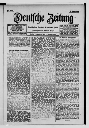 Deutsche Zeitung vom 11.10.1902