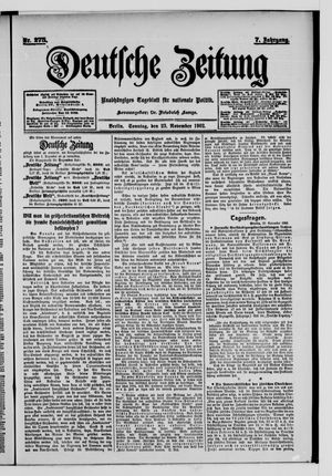 Deutsche Zeitung vom 23.11.1902