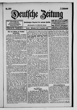 Deutsche Zeitung vom 03.12.1902