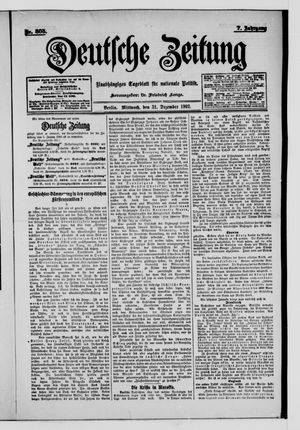 Deutsche Zeitung vom 31.12.1902
