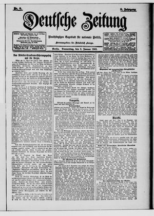 Deutsche Zeitung vom 08.01.1903
